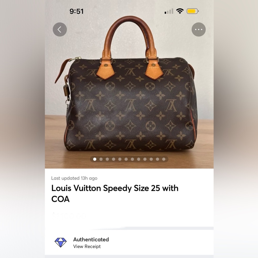 Louis Vuitton Speedy 25 with dustbag and lock and key - Picture 15 of 16